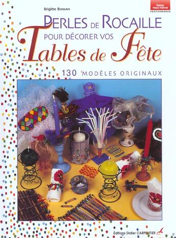 Couverture du livre « Perles de rocaille tables en fête » de Brigitte Bonnave aux éditions Editions Carpentier