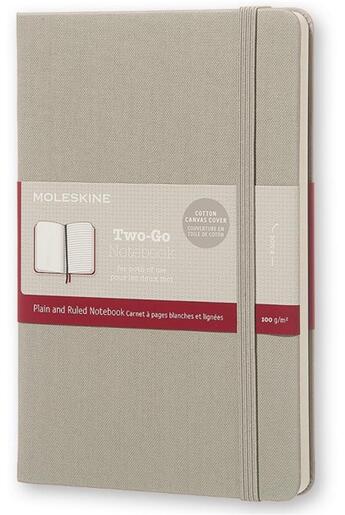 Couverture du livre « Carnet two go medium rigide gris cendre » de  aux éditions Moleskine