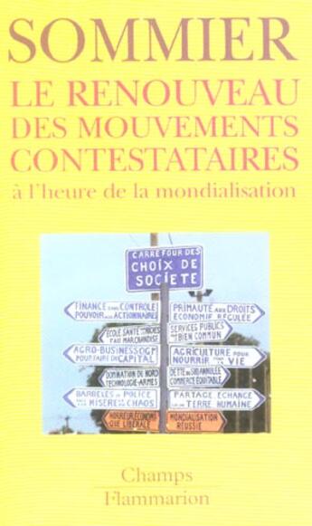 Couverture du livre « Le Renouveau des mouvements contestataires » de Isabelle Sommier aux éditions Flammarion