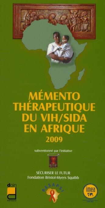 Couverture du livre « Mémento thérapeutique du VIH/SIDA en Afrique 2009 » de  aux éditions Doin