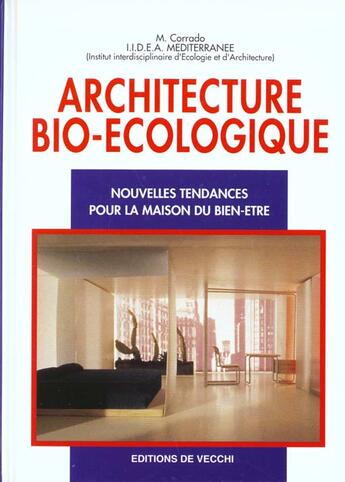 Couverture du livre « Architecture bio-ecologique » de Maurizio Corrado aux éditions De Vecchi