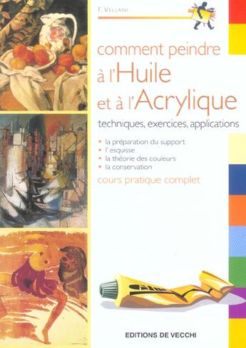 Couverture du livre « Comment peindre a l'huile et a l'acrylique » de F Vellani aux éditions De Vecchi