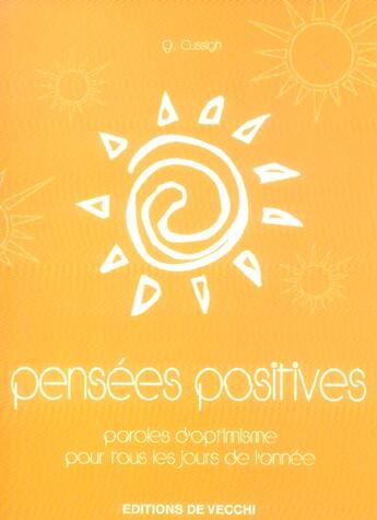 Couverture du livre « Pensees positives » de Cussigh aux éditions De Vecchi