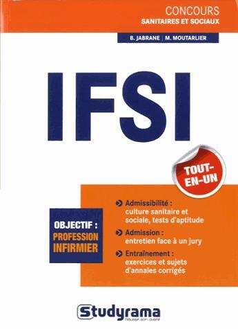 Couverture du livre « IFSI » de Muriel Moutarlier et Badia Jabrane aux éditions Studyrama