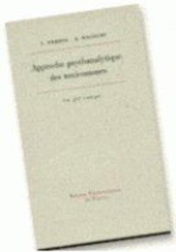 Couverture du livre « Approche psychanalytique toxicomanes » de Ferbos/Magoudi C./A. aux éditions Puf