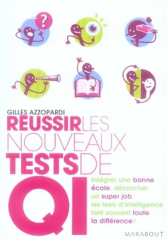 Couverture du livre « Réussir les nouveaux tests de qi » de Azzopardi-G aux éditions Marabout