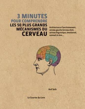 Couverture du livre « 3 minutes pour comprendre les 50 plus grands mécanismes du cerveau » de Anil Seth aux éditions Courrier Du Livre