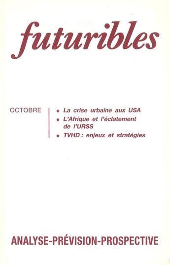 Couverture du livre « Futuribles n.169 » de Futuribles aux éditions Futuribles