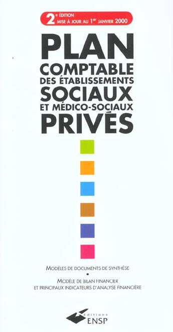 Couverture du livre « Plan Comptable Des Etablissements Sociaux Et Medico Sociaux Prives » de Leroux Jm aux éditions Ehesp