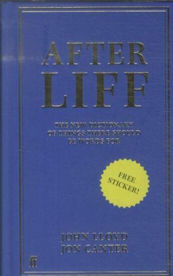 Couverture du livre « Afterliff » de John Lioyd et Jon Canter aux éditions Faber Et Faber