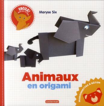 Couverture du livre « Animaux en origami » de Six Maryse aux éditions Casterman