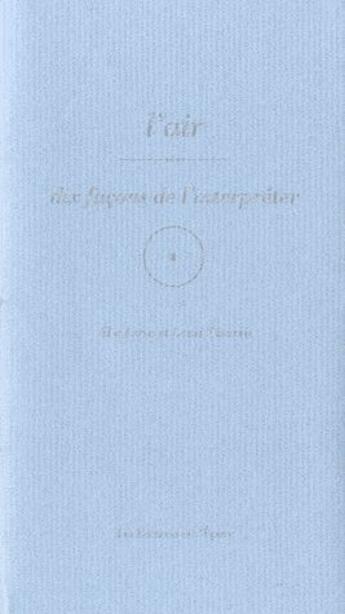 Couverture du livre « Dix façons de le préparer : l'air » de Elie Azria aux éditions Les Editions De L'epure