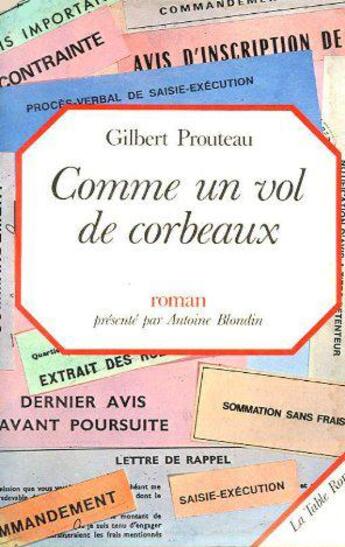 Couverture du livre « Comme Un Vol De Corbeaux » de Gilbert Prouteau aux éditions Table Ronde