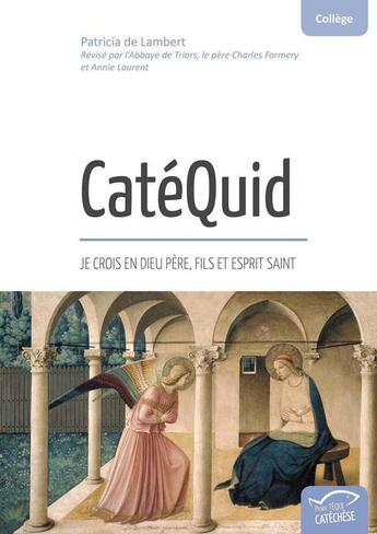 Couverture du livre « Catéquid ; je crois en dieu père, fils et esprit saint » de Patricia De Lambert aux éditions Tequi