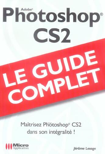 Couverture du livre « Photoshop Cs2 » de Jerome Lesage aux éditions Micro Application