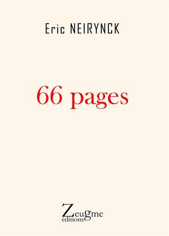 Couverture du livre « 66 pages » de Eric Neirynck aux éditions Bookelis