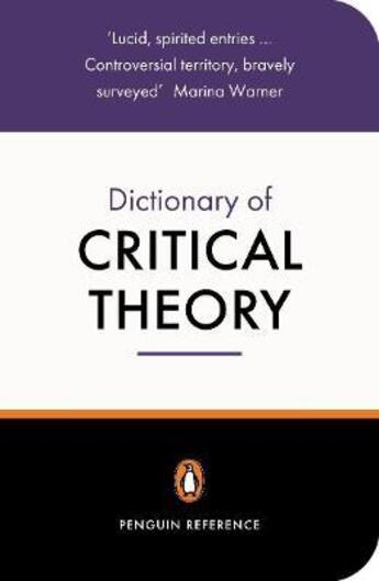 Couverture du livre « The penguin dictionary of critical theory » de David Macey aux éditions Adult Pbs