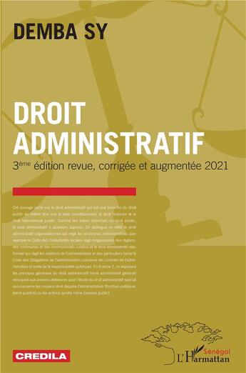 Couverture du livre « Droit administratif (3e édition) » de Demba Sy aux éditions L'harmattan