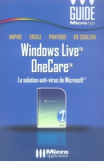 Couverture du livre « Windows live onecare » de Jean-Paul Mesters aux éditions Micro Application