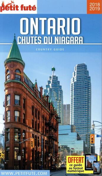 Couverture du livre « GUIDE PETIT FUTE ; COUNTRY GUIDE ; Ontario, chutes du Niagara (édition 2018/2019) » de  aux éditions Le Petit Fute