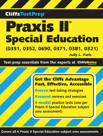 Couverture du livre « CliffsTestPrep Praxis II: Special Education (0351, 0352, 0690, 0371, 0 » de Paris Judy L aux éditions Houghton Mifflin Harcourt