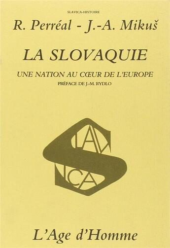 Couverture du livre « Slovaquie » de Perreal aux éditions L'age D'homme