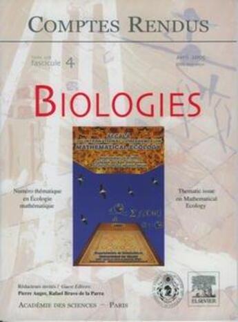 Couverture du livre « Comptes rendus academie des sciences, biologies, t.328, fascicule 4, avril 2005 : numero thematique en » de Pierre Auger aux éditions Elsevier