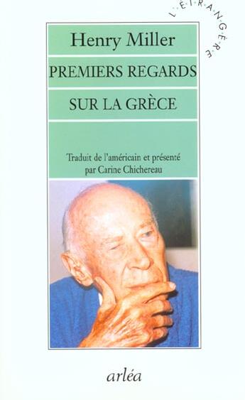 Couverture du livre « Premiers Regards Sur La Grece » de Miller/Chichereau aux éditions Arlea