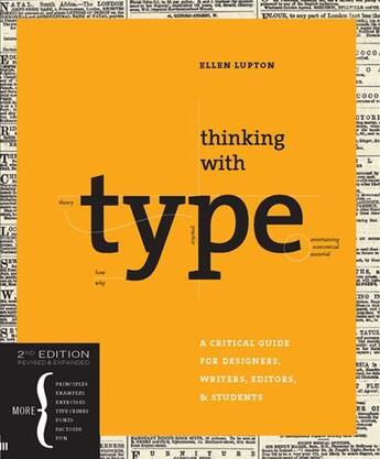 Couverture du livre « Thinking with type (2e édition) » de Ellen Lupton aux éditions Princeton Architectural