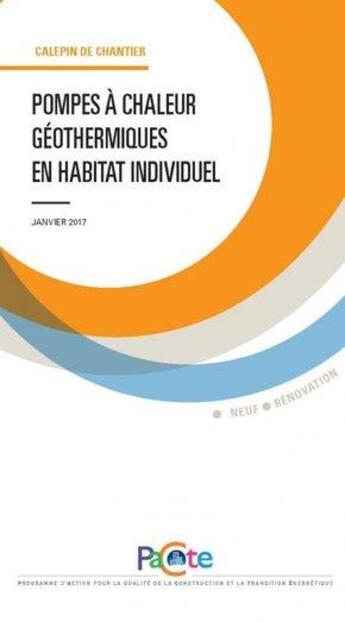 Couverture du livre « Pompes à chaleur géothermiques en habitat individuel » de  aux éditions Sebtp