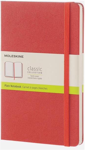 Couverture du livre « Carnet blanc grand format rigide corail » de  aux éditions Moleskine