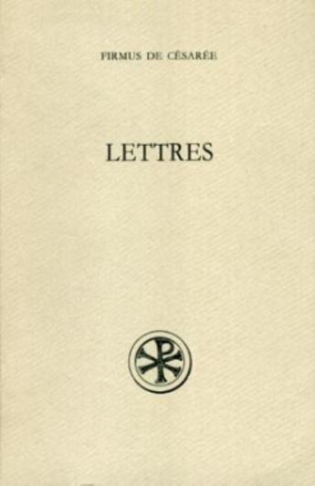 Couverture du livre « Sc 350 lettres » de Firmus De Cesaree aux éditions Cerf