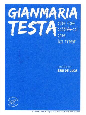 Couverture du livre « De ce côté-ci de la mer » de Gianmaria Testa aux éditions Editions Du Sonneur