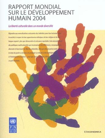 Couverture du livre « RAPPORT MONDIAL SUR LE DEVELOPPEMENT HUMAIN 2004 » de Pnud/ aux éditions Economica