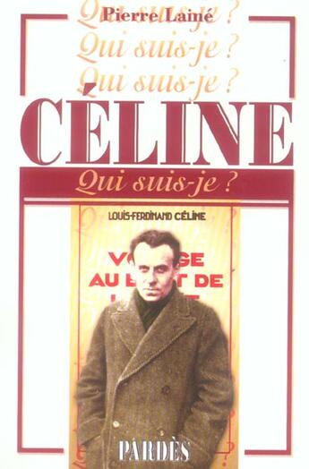 Couverture du livre « Céline » de Pierre Laine aux éditions Pardes