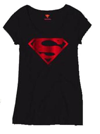 Couverture du livre « Superman logo flock fem. black s » de  aux éditions Cotton Division