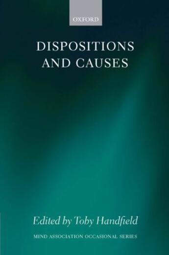 Couverture du livre « Dispositions and Causes » de Toby Handfield aux éditions Oup Oxford