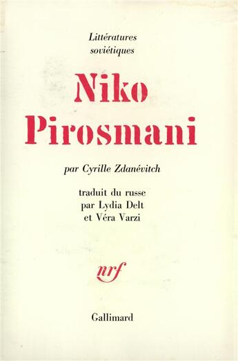 Couverture du livre « Niko pirosmani » de Zdanevitch Cyrille aux éditions Gallimard