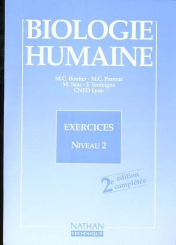 Couverture du livre « Biologie humaine exerc.niv2 97 » de Szac/Boutier/Parrour aux éditions Nathan