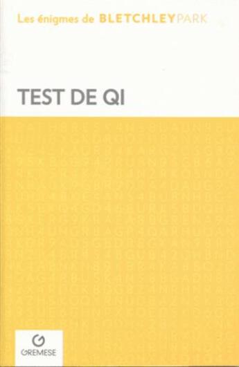 Couverture du livre « Test de QI » de  aux éditions Gremese