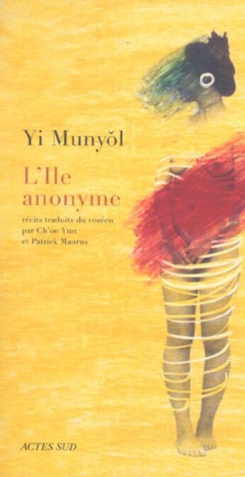 Couverture du livre « L'ile anonyme » de Munyol Yi aux éditions Actes Sud