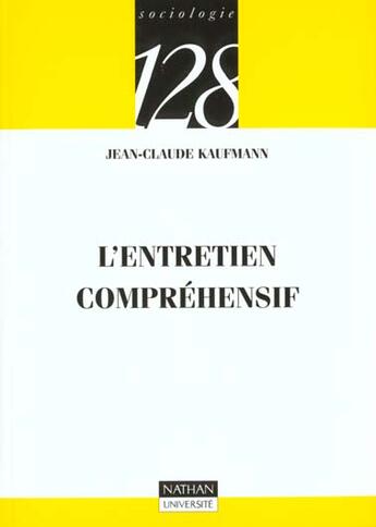 Couverture du livre « L'Entretien Comprehensif » de Kauffmann aux éditions Nathan