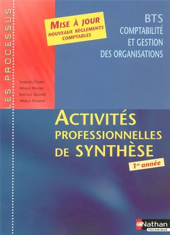 Couverture du livre « Activites professionnelles de synthese 1re annee bts comptabilite et gestion des organisations » de Cassio/Hingray aux éditions Nathan