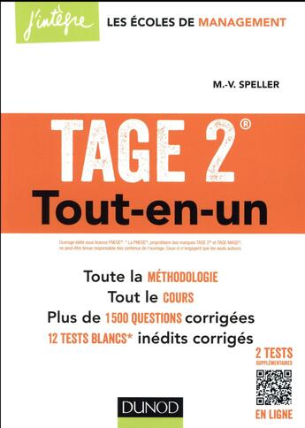 Couverture du livre « Tage 2 ; tout-en-un » de Marie-Virginie Speller aux éditions Dunod