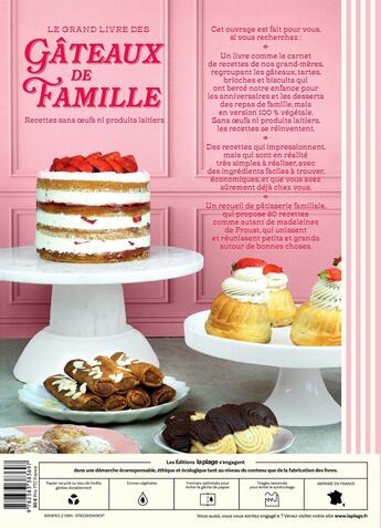 Couverture du livre « Le Grand Livre des Gâteaux de Famille : Recettes pour tous sans oeufs ni produits laitiers » de Julianne Aknine aux éditions La Plage