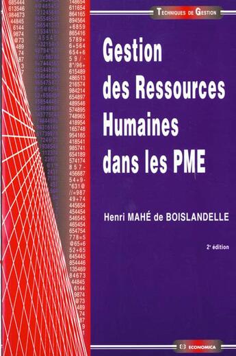 Couverture du livre « Gestion des ressources humaines dans les PME » de Henri Mahe De Boislandelle aux éditions Economica