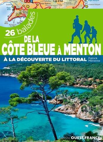 Couverture du livre « De la côte bleue à Menton » de Patrick Merienne aux éditions Ouest France