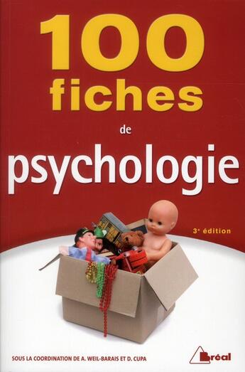 Couverture du livre « 100 fiches de psychologie » de Annick Weil-Barais aux éditions Breal