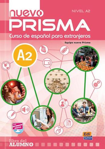 Couverture du livre « Nuevo prisma ; español ; A2 ; libro del alumno » de  aux éditions Edinumen