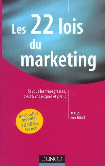 Couverture du livre « Les 22 lois du marketing » de Ries/Trout aux éditions Dunod